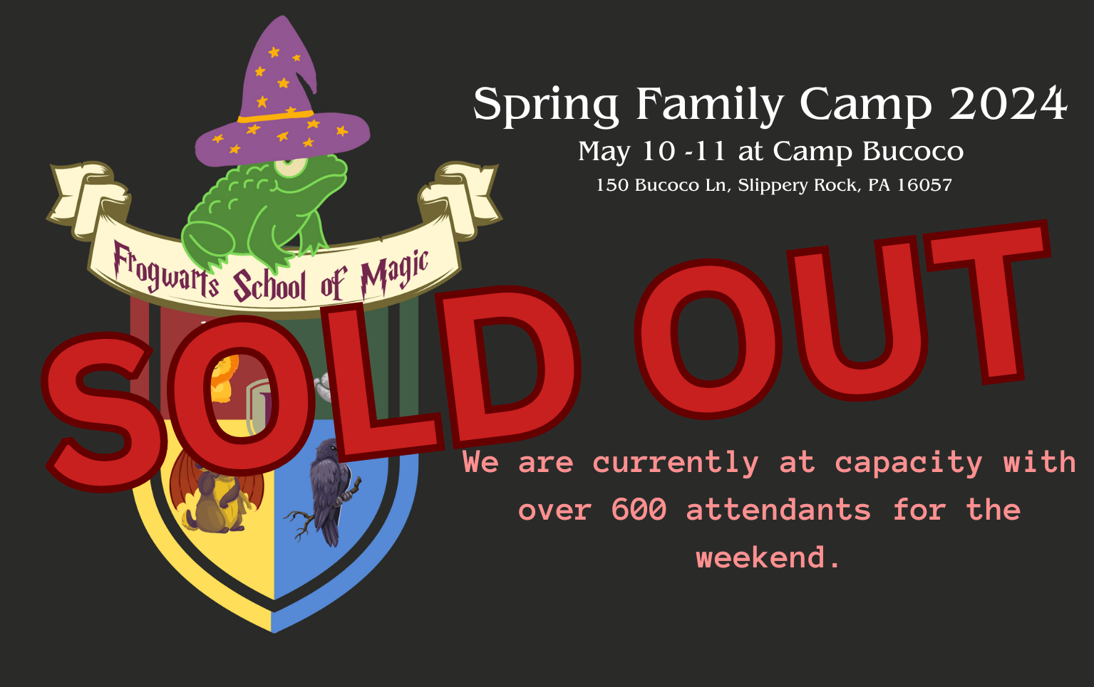 Frogwarts Flyer Sold Out