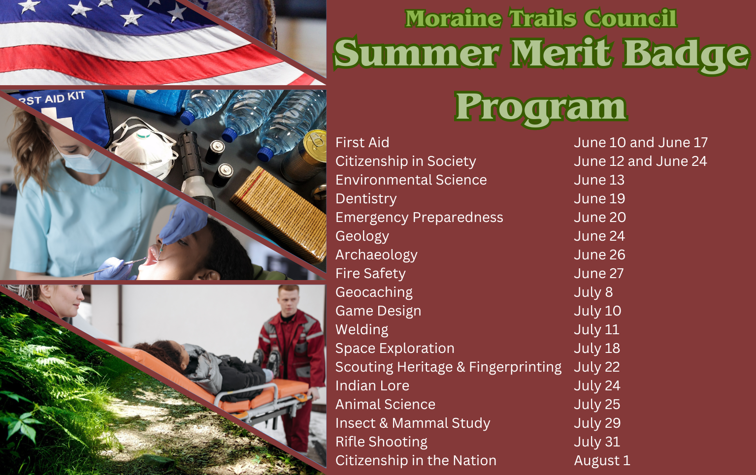 Summer Merit Badge Program 2024
